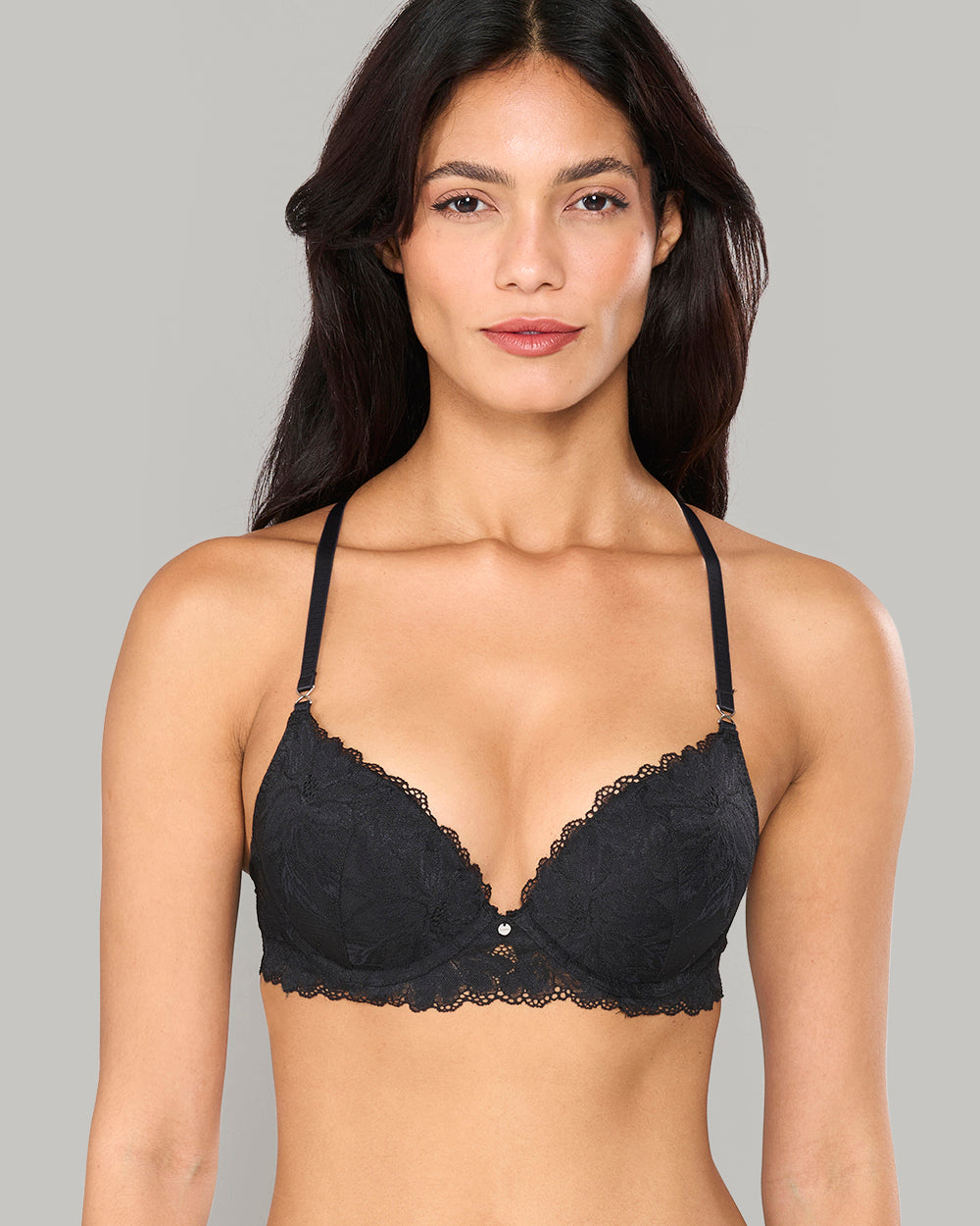 LA SENZA FABLE LACE UNDERBAND TRINKET BRA BLACK / 34B