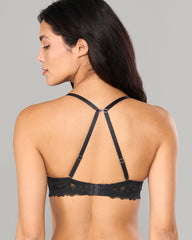 LA SENZA FABLE LACE UNDERBAND TRINKET BRA BLACK / 34B