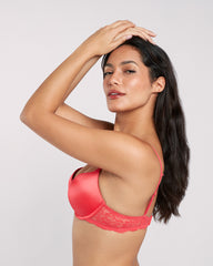 La Senza Hello Sugar Plunge Bra Light Red / 34B