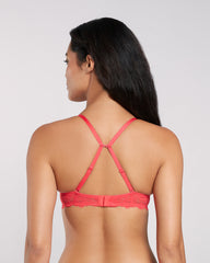 La Senza Hello Sugar Plunge Bra Light Red / 34B