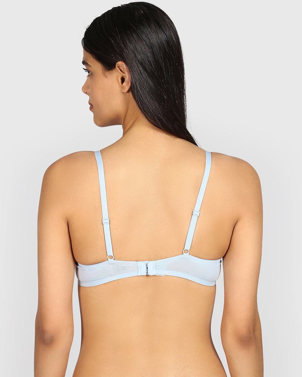 La Senza Remix Lightly Lined Demi Cotton Bra SUBDUED BLUE / 34B