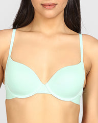 La Senza Remix Lightly Lined Demi Cotton Bra MIST GREEN / 34B