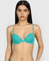La Senza Remix Pushup Plunge Bra AQUATIC AWE / 34B