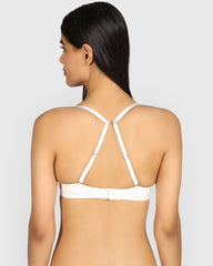 La Senza Hello Sugar Double Pushup Plunge Bra IVORY / 34B