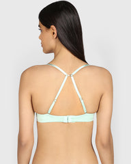 La Senza Hello Sugar Double Pushup Plunge Bra MIST GREEN / 34B