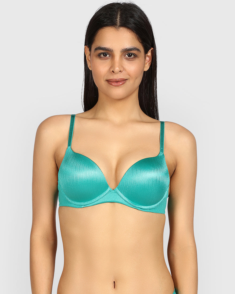 La Senza Hello Sugar Double Pushup Plunge Bra AQUATIC AWE / 34B