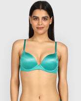 La Senza Hello Sugar Double Pushup Plunge Bra AQUATIC AWE / 34B