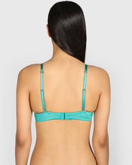 La Senza Hello Sugar Double Pushup Plunge Bra AQUATIC AWE / 34B