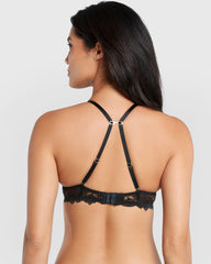 La Senza Hello Sugar Double Pushup Plunge Bra Black / 34B