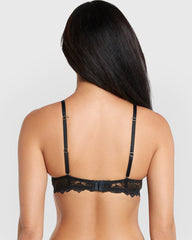 La Senza Hello Sugar Double Pushup Plunge Bra Black / 34B