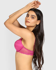 La Senza Hello Sugar Micro Plunge Double Pushup Bra ELECTRIC ROUGE / 34B