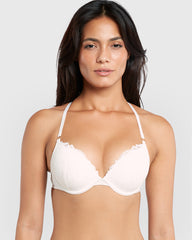 La Senza Hello Sugar Double Pushup Plunge Bra Ivory / 34B