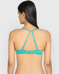 La Senza Hello Sugar Plunge Double Pushup Bra AQUATIC AWE / 34B