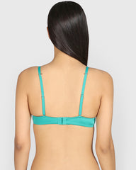 La Senza Hello Sugar Plunge Double Pushup Bra AQUATIC AWE / 34B