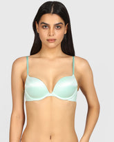 La Senza Beyond Sexy Plunge Gel Padding Bra MIST GREEN / 34B
