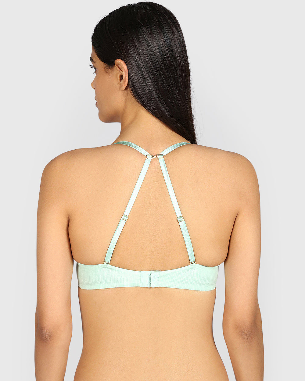 La Senza Beyond Sexy Plunge Gel Padding Bra MIST GREEN / 34B La Senza Beyond Sexy Plunge Gel Padding Bra MIST GREEN / 34B