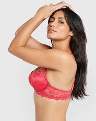 La Senza Beyond Sexy Gel Padding Plunge Bra Pink / 34B
