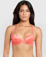 La Senza Beyond Sexy Gel Padding Plunge Bra Red / 34B