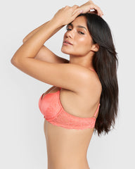 La Senza Beyond Sexy Gel Padding Plunge Bra Red / 34B