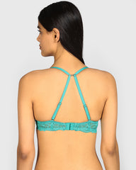 La Senza Beyond Sexy Plunge Gel Padding Micro Bra AQUATIC AWE / 34B