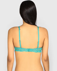 La Senza Beyond Sexy Plunge Gel Padding Micro Bra AQUATIC AWE / 34B
