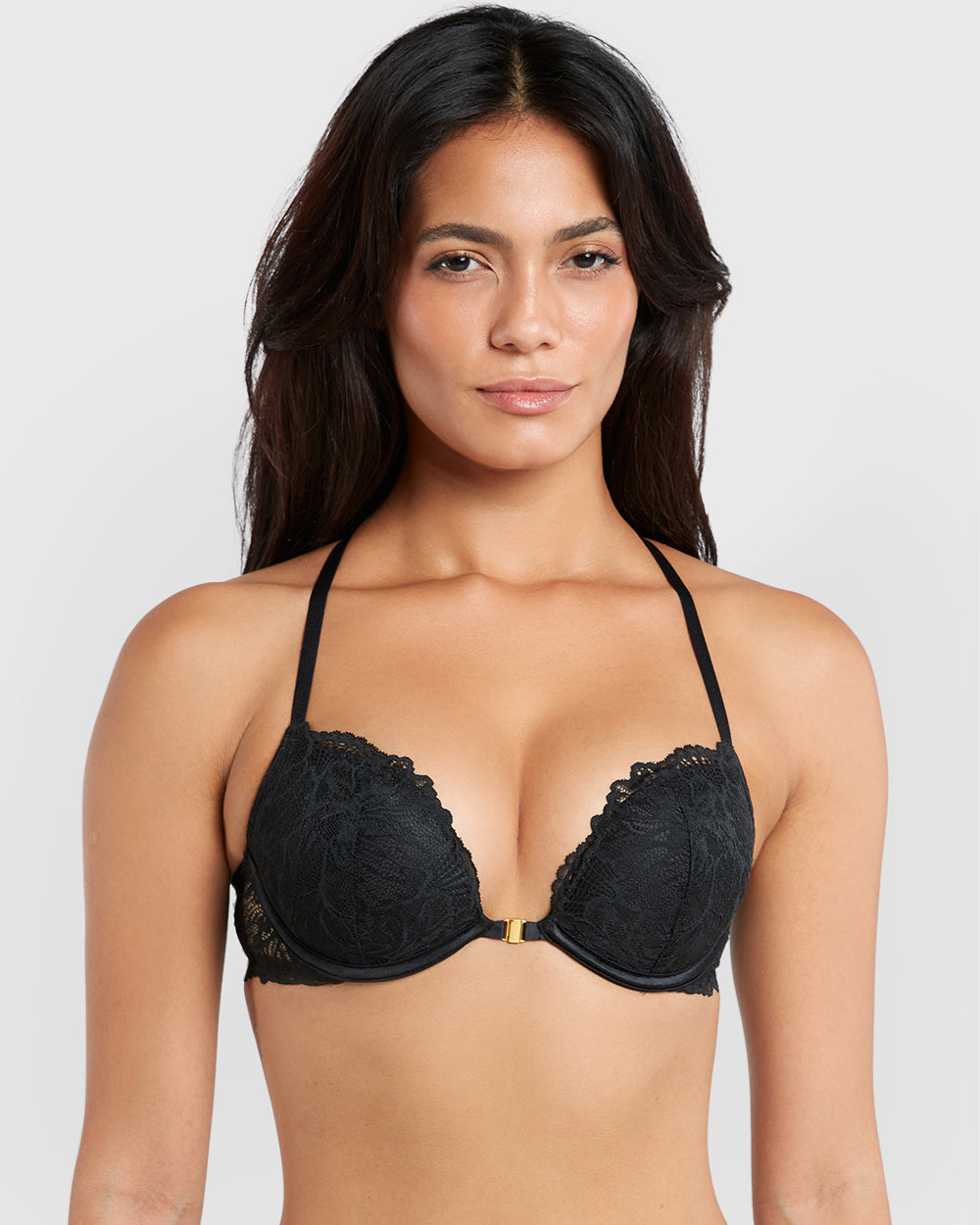 La Senza Beyond Sexy Gel Padding Plunge Bra Black / 34B