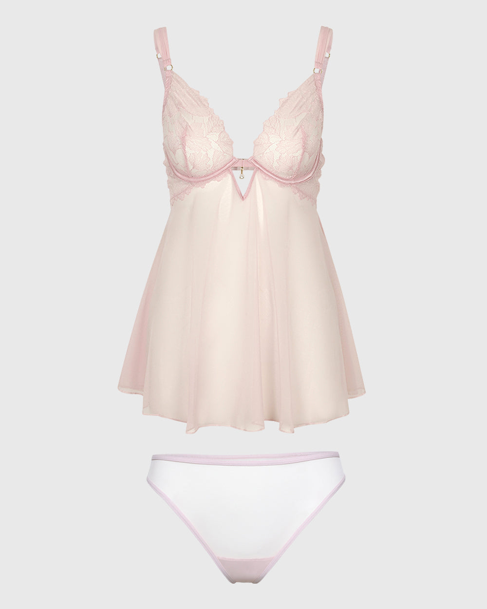 La Senza Sexy Sleep Uncupped Babydoll Mesh Lingerie La Senza Sexy Sleep Uncupped Babydoll Mesh Lingerie