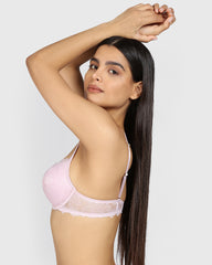 La Senza Hello Sugar Lace Plunge Double Pushup Bra ICED LILAC / 34B