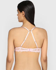 La Senza Hello Sugar Lace Plunge Double Pushup Bra ICED LILAC / 34B