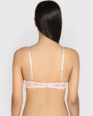 La Senza Hello Sugar Lace Plunge Double Pushup Bra ICED LILAC / 34B