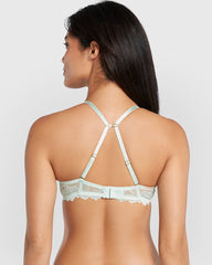 La Senza Hello Sugar Double Pushup Plunge Bra Green / 34B