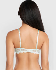 La Senza Hello Sugar Double Pushup Plunge Bra Green / 34B