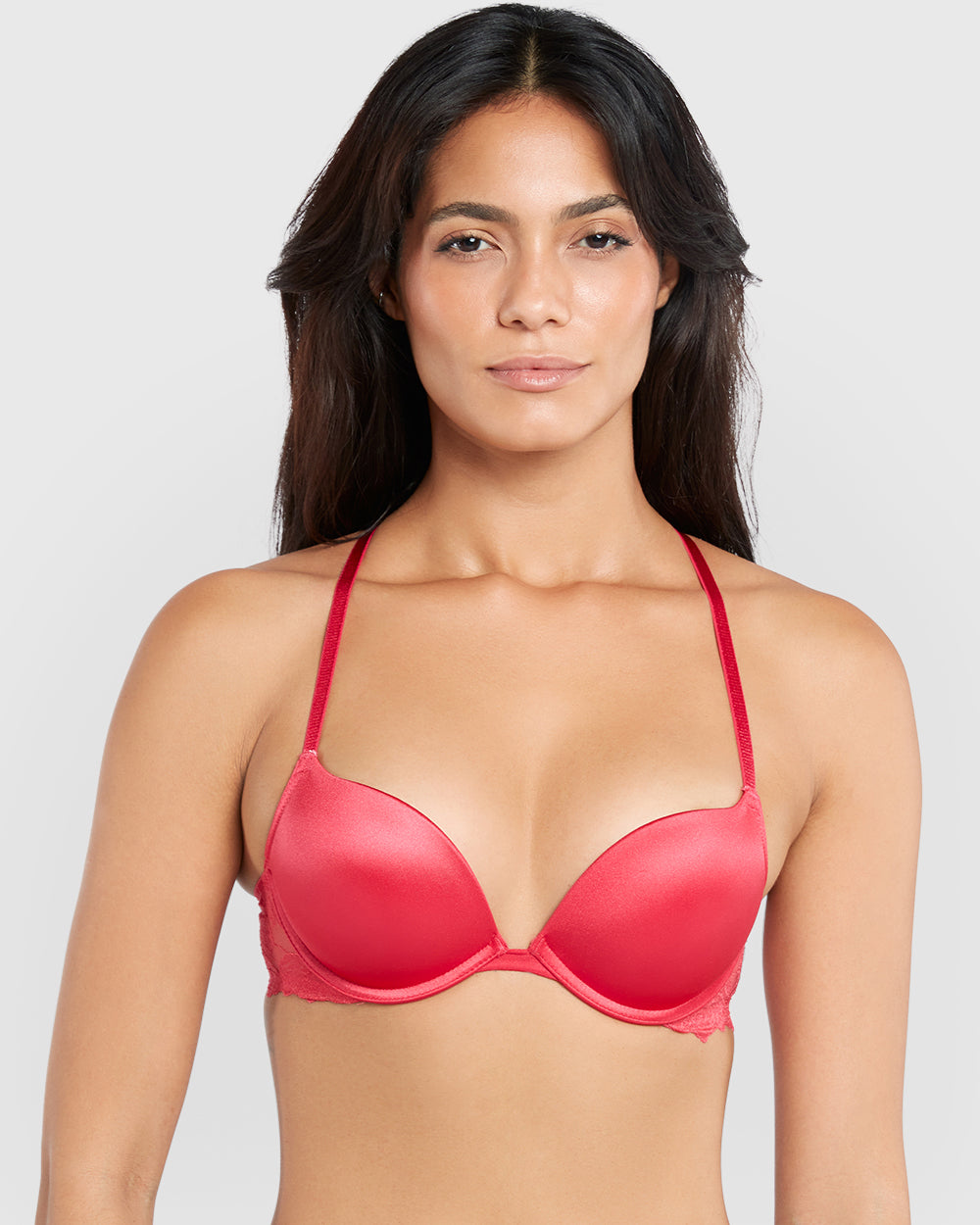 La Senza Beyond Sexy Gel Padding Plunge Bra Pink / 34B
