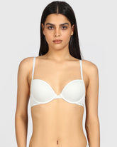 La Senza Remix Pushup Cotton Plunge Bra DAWN BLUE / 34B