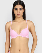 La Senza Remix Pushup Cotton Plunge Bra LILAC SACHET / 34B