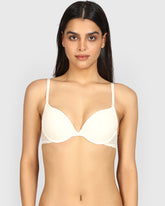 La Senza Obsession Plunge Bra  Light Push Up Micro PEARLED IVORY / 34B