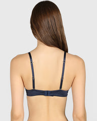 La Senza Double Pushup Plunge Bra Dark Blue / 34B