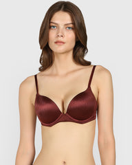 La Senza Double Pushup Plunge Bra Brown / 34B