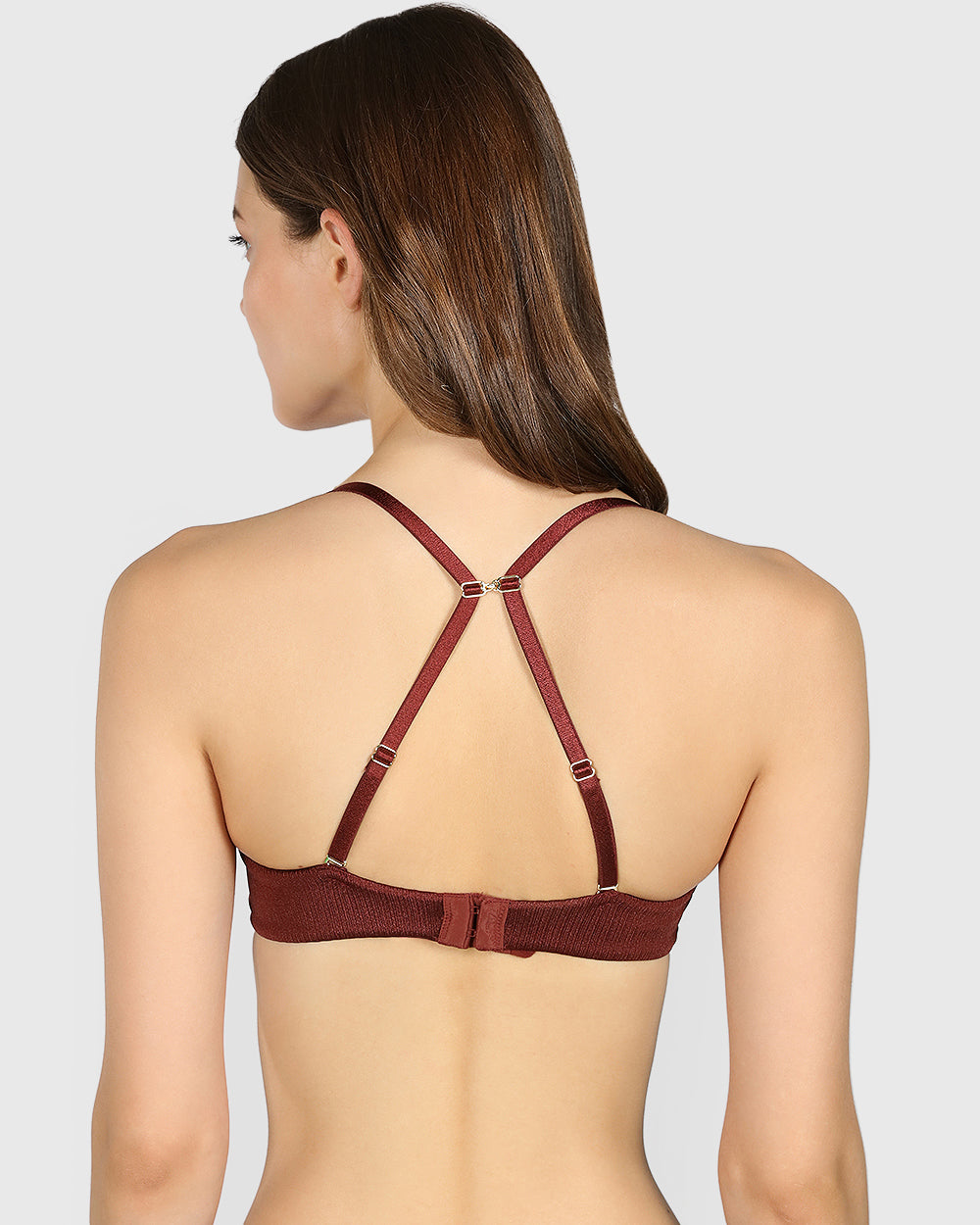 La Senza Double Pushup Plunge Bra Brown / 34B La Senza Double Pushup Plunge Bra Brown / 34B