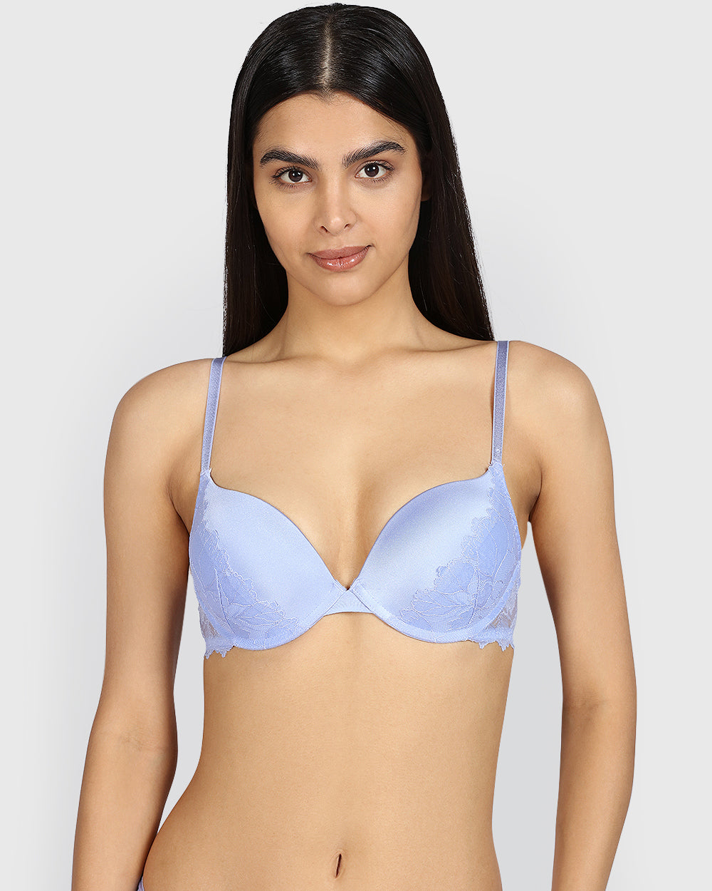 La Senza Hello Sugar Plunge Double Pushup Bra PERIWINKLE DREAM / 34B