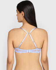 La Senza Hello Sugar Plunge Double Pushup Bra PERIWINKLE DREAM / 34B