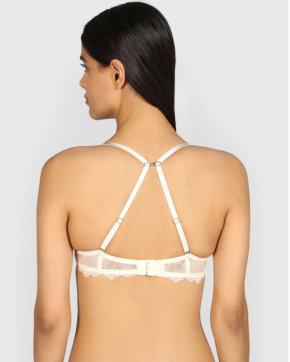 La Senza Hello Sugar Plunge Double Pushup Bra PEARLED IVORY / 34B La Senza Hello Sugar Plunge Double Pushup Bra PEARLED IVORY / 34B