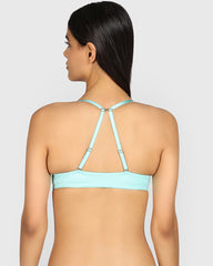 La Senza Hello Sugar Plunge Double Pushup Bra AQUA SPLASH / 34B