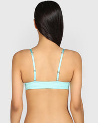 La Senza Hello Sugar Plunge Double Pushup Bra AQUA SPLASH / 34B