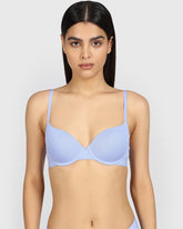 La Senza Remix Lightly Lined Demi Cotton Bra PERIWINKLE DREAM / 34B