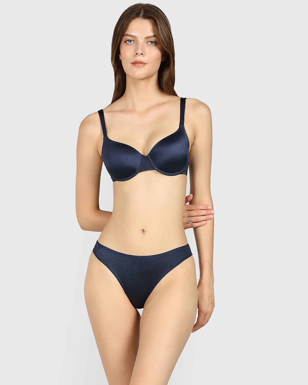 La Senza Lightly Lined Full Coverage Bra Dark Blue / 34B