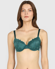 La Senza Lightly Lined Full Coverage Bra Dark Green / 34B