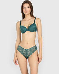 La Senza Lightly Lined Full Coverage Bra Dark Green / 34B
