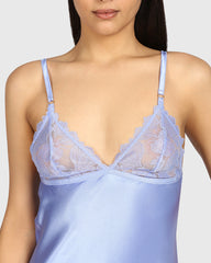 La Senza Sexy Sleep Satin Slip PERIWINKLE DREAM / M
