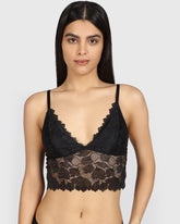 La Senza Sexy Sleep Lace Cami Top TUXEDO BLACK / M